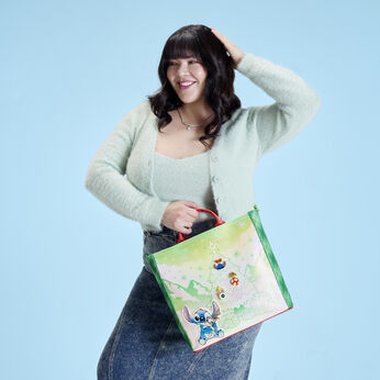 Lilo & Stitch Holiday Tote Pin Trader Crossbody Bag, Image 2